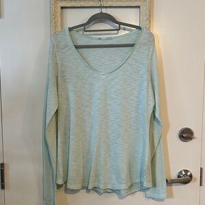 MAURICES | Soft Modal Cotton Blend Heathered Mint Long Sleeve Top